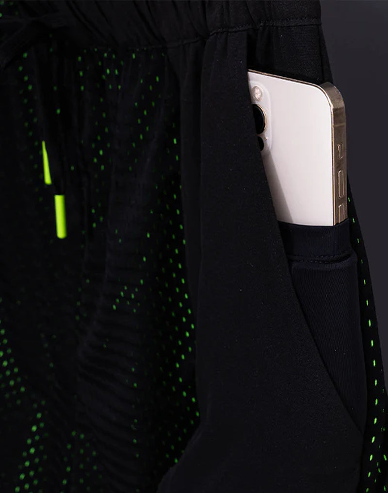 Neon Mesh Shorts - Black / Neon