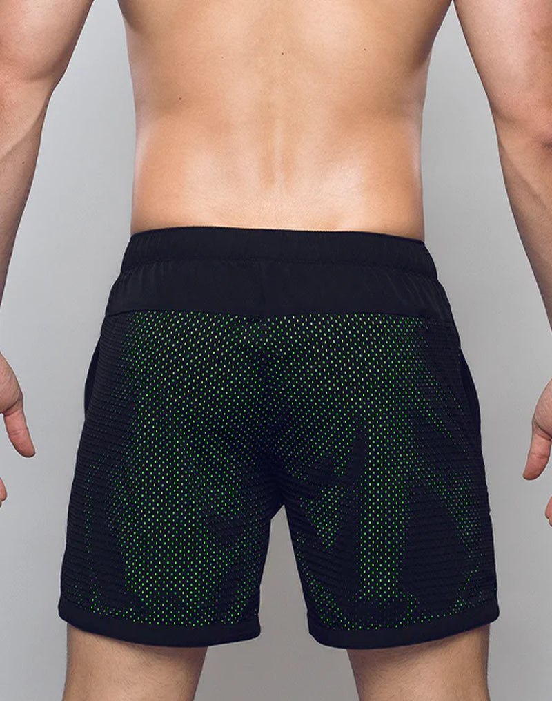 Neon Mesh Shorts - Black / Neon